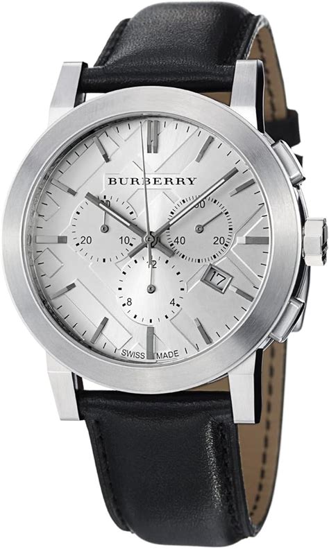 burberry watch black leather women